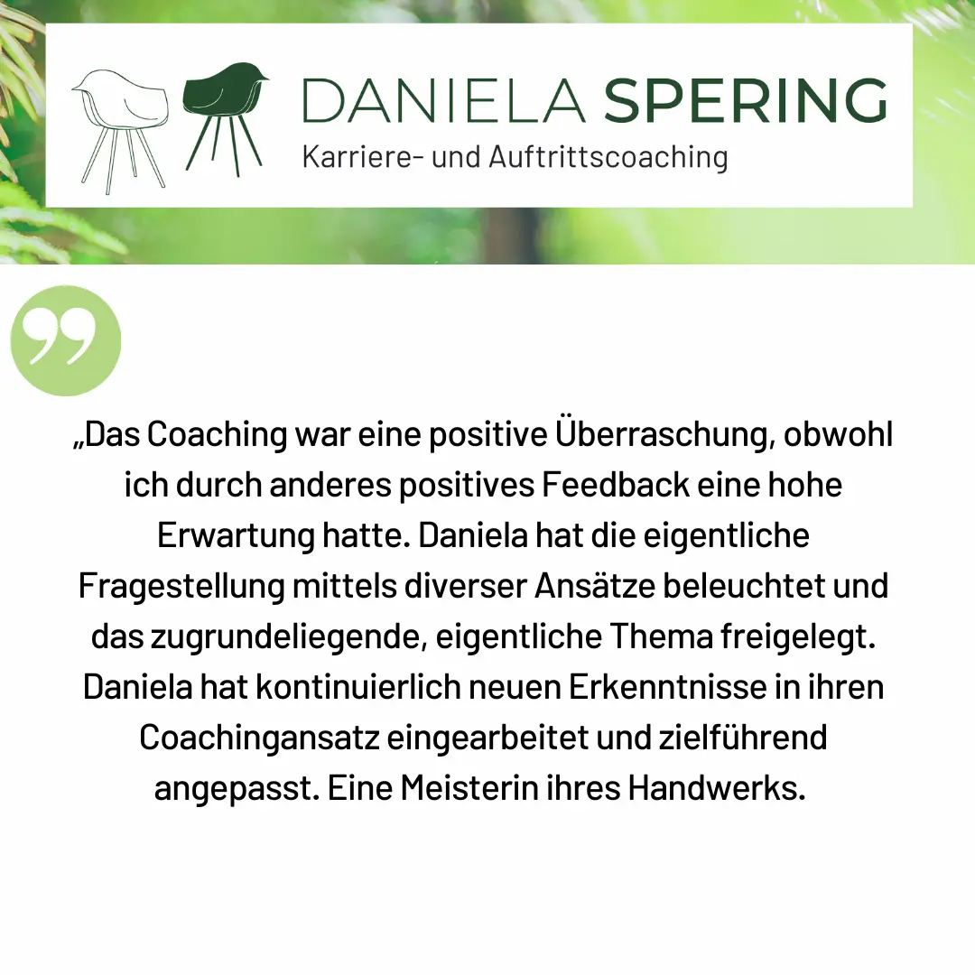 1:1 Coaching Referenz